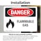 Signmission Flammable Gas Danger Sign, Vinyl Decal, 10in W x 7in L, 2PK OS-2PACK-DS-D-710-L-1233 - alternate 7
